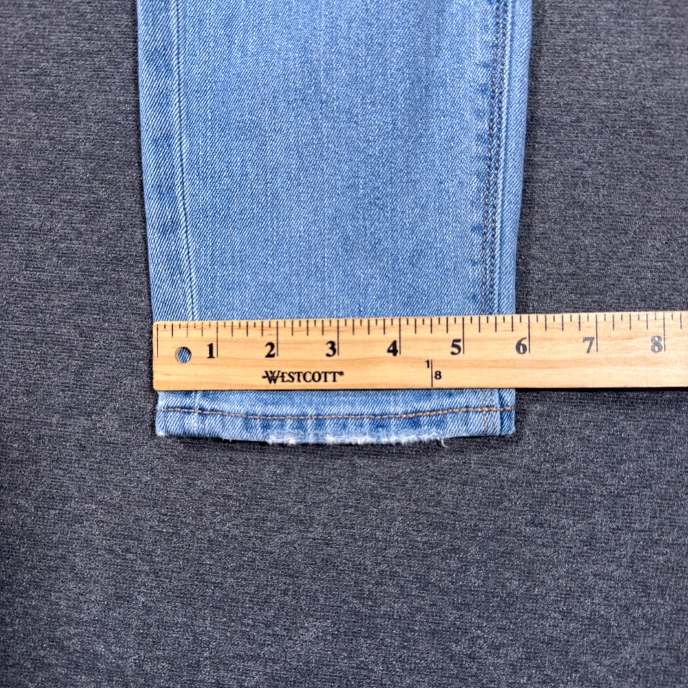 American Eagle Mom Jeans Women 2 Blue Distressed High Rise Light Wash Denim Boho - Picture 9 of 10